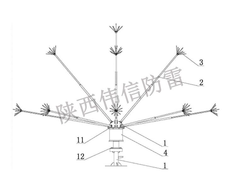 無源電暈場(chǎng)驅(qū)雷器產(chǎn)品圖2