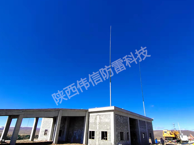 24米獨立雷達站玻璃鋼避雷針，抗干擾防側閃絕緣玻璃鋼避雷針產品展示二