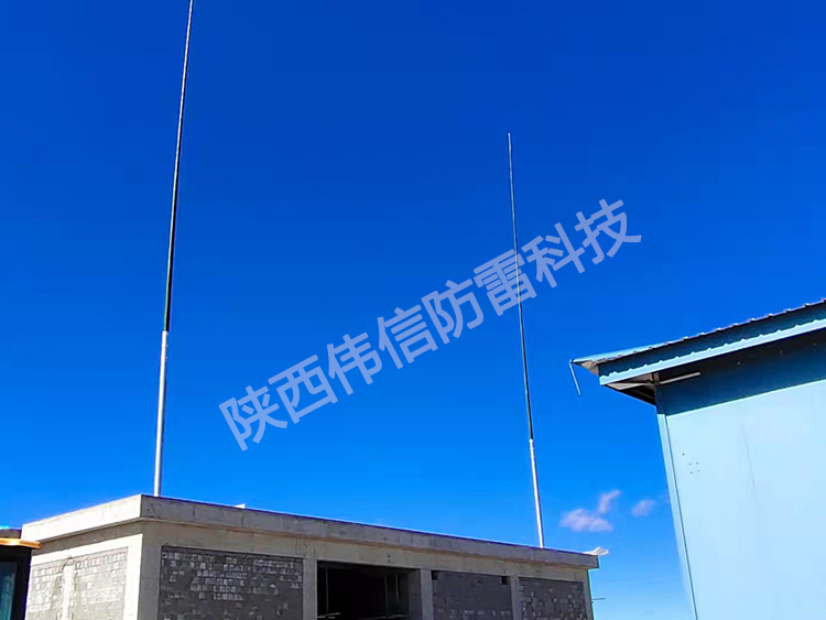 24米獨立雷達站玻璃鋼避雷針，抗干擾防側閃絕緣玻璃鋼避雷針產品展示三
