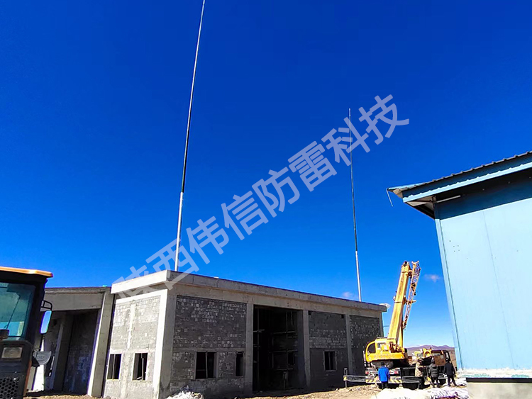 24米獨立雷達站玻璃鋼避雷針，抗干擾防側閃絕緣玻璃鋼避雷針產品展示七