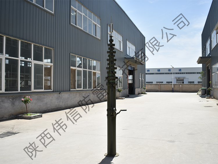 機(jī)動(dòng)式手搖升降桿,機(jī)動(dòng)式野戰(zhàn)升降避雷針,16米移動(dòng)升降避雷針