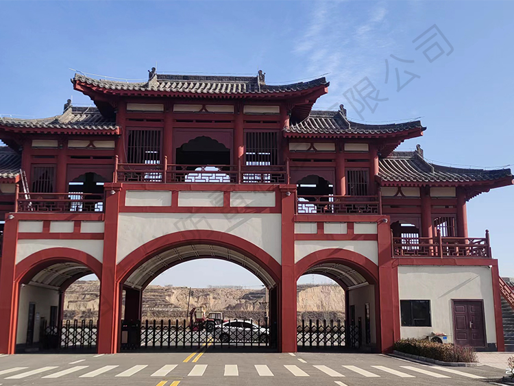 六安景區(qū)門(mén)樓防雷接地施工一