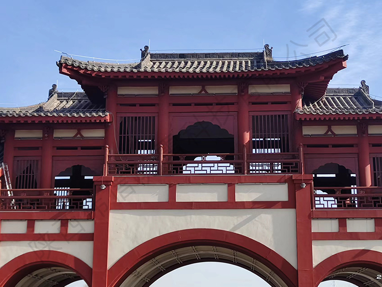 六安景區(qū)門(mén)樓防雷接地施工二