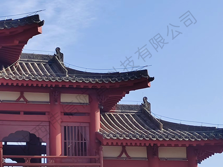 六安景區(qū)門(mén)樓防雷接地施工四